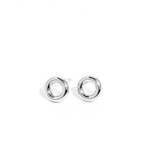Paparazzi Silver Circle Earrings Round Table Radiance Post Fashion Jewelry
